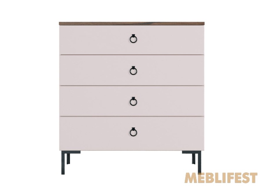 Комод з 4 шухлядами KOM4S Сімпл / Simple ВМК (БРВ) Кашемір/вяз ліберті світлий