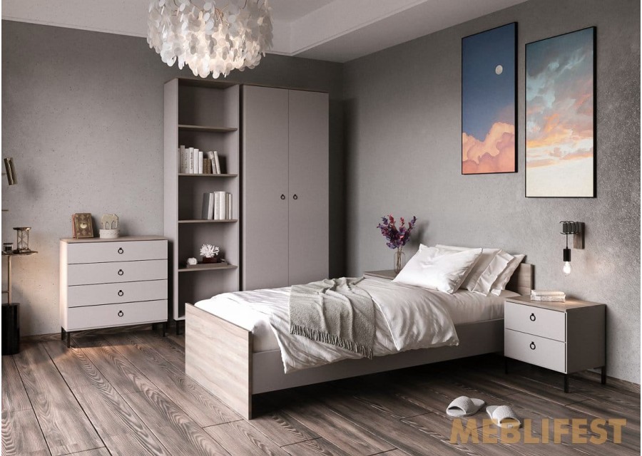 Комод з 4 шухлядами KOM4S Сімпл / Simple ВМК (БРВ) Кашемір/вяз ліберті світлий