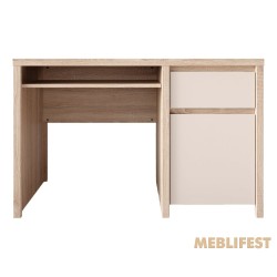 Стіл комп'ютерний, письмовий 1-дверний з 1 шухлядою BIU1D1S Каспіан / Kaspian ВМК (БРВ) Дуб сонома/кашемір