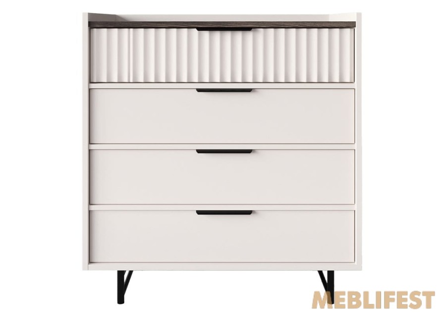 Комод з 4 шухлядами KOM4S Фреско / Fresko ВМК (БРВ) Кашемір/каштан арвадонна мінк