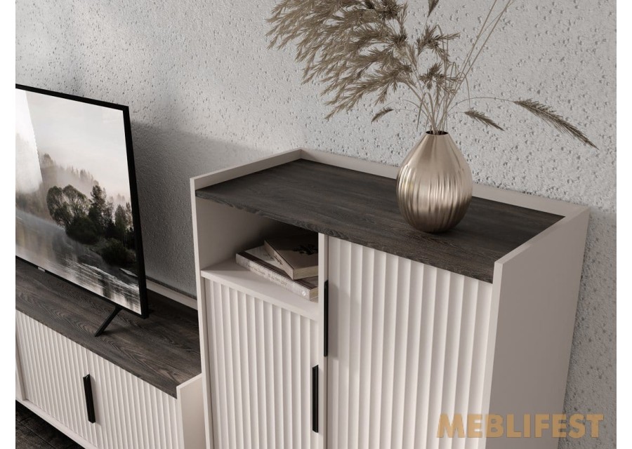 Комод з 4 шухлядами KOM4S Фреско / Fresko ВМК (БРВ) Кашемір/каштан арвадонна мінк