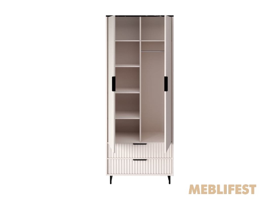 Шафа для одягу 2-дверна SZF2D2S Фреско / Fresko ВМК (БРВ) Кашемір/каштан арвадонна мінк