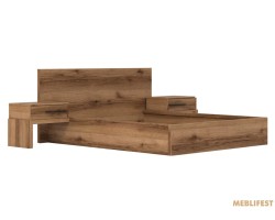 Ліжко (каркас) з тумбами Стемма LOZ160 Гербор двоспальне Сосна каньйон