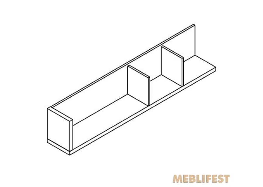 Полиця POL150 Норд / Nord Гербор Кашемір/дуб сонома