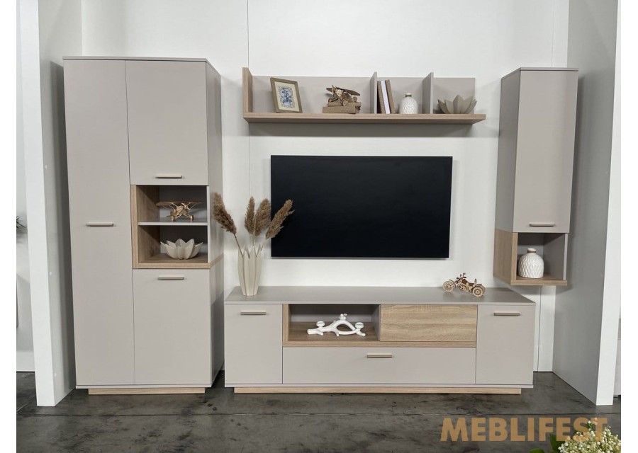 Полиця POL150 Норд / Nord Гербор Кашемір/дуб сонома