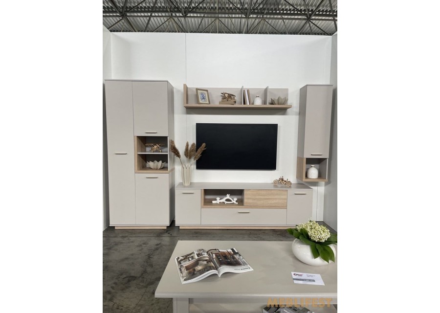 Полиця POL150 Норд / Nord Гербор Кашемір/дуб сонома