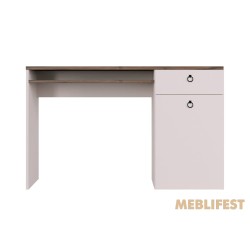 Стіл комп'ютерний, письмовий 1-дверний з 1 шухлядою BIU120 Сімпл / Simple ВМК (БРВ) Кашемір/вяз ліберті світлий