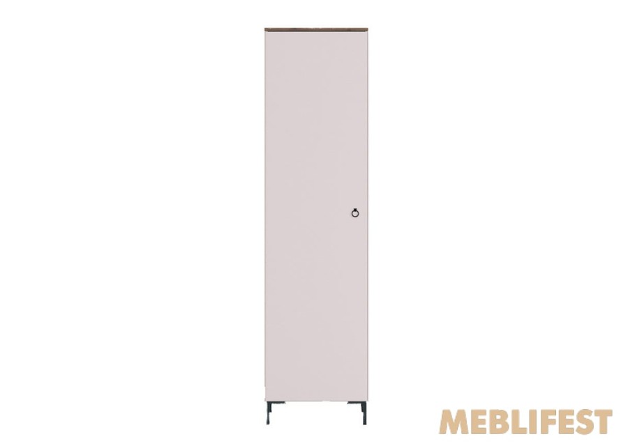 Пенал / Шафа 1-дверний з полицями REG1D Сімпл / Simple ВМК (БРВ) Кашемір/вяз ліберті світлий