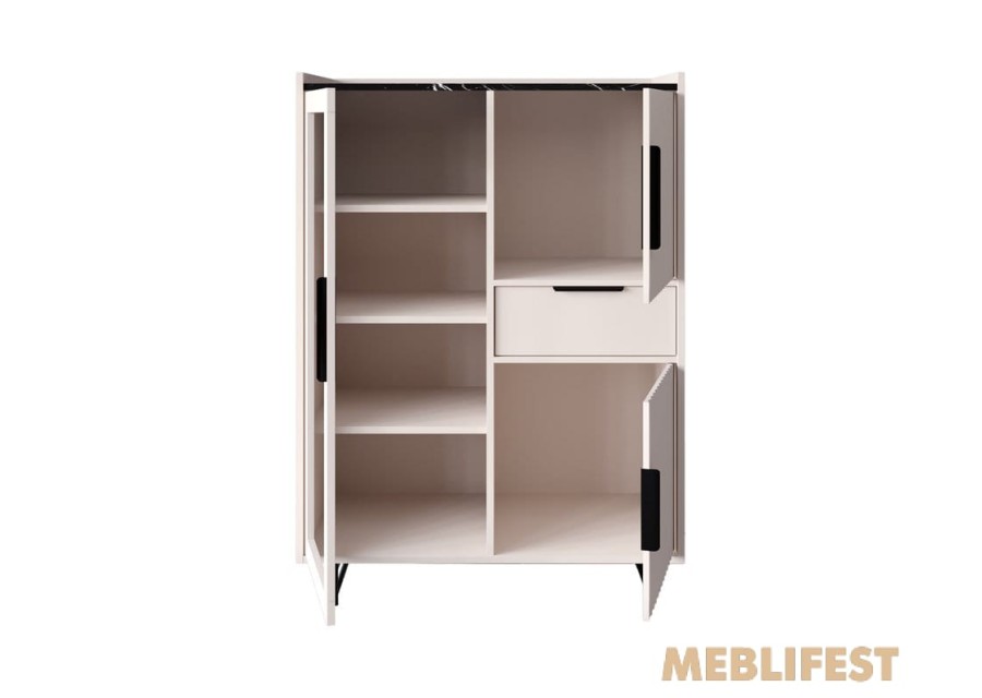 Вітрина 3-дверна з 1 шухлядою REG1W2D1S Фреско / Fresko ВМК (БРВ) Кашемір/каштан арвадонна мінк