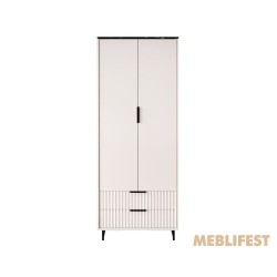 Шафа для одягу 2-дверна SZF2D2S Фреско / Fresko ВМК (БРВ) Кашемір/темний мармур