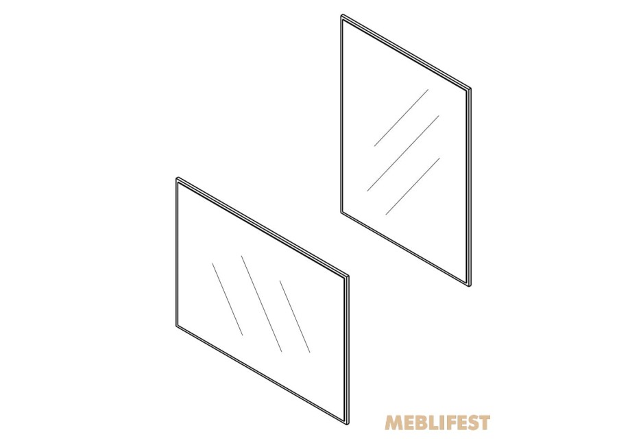 Дзеркало настінне LUS90/120 Хілс / Heels Гербор Кашемір/чорний