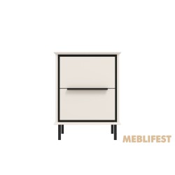 Тумба приліжкова з 2 шухлядами KOM2S Хілс / Heels Гербор Кашемір/чорний