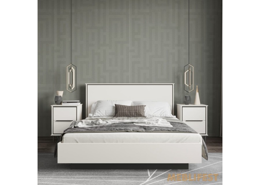 Тумба приліжкова з 2 шухлядами KOM2S Хілс / Heels Гербор Кашемір/чорний