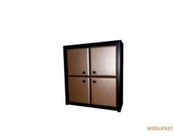 Комод Коен МДФ MDF KOM4D Гербор 4-дверний Венге магія/штрокс темний