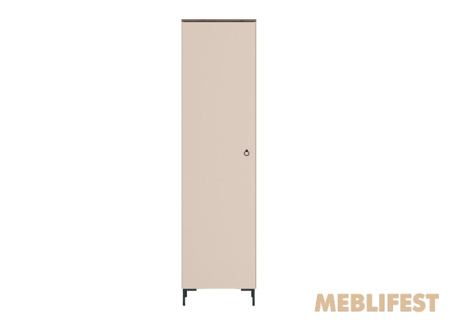 Пенал / Шафа 1-дверний з полицями REG1D Сімпл / Simple ВМК (БРВ) Макадамія/дуб ліворно