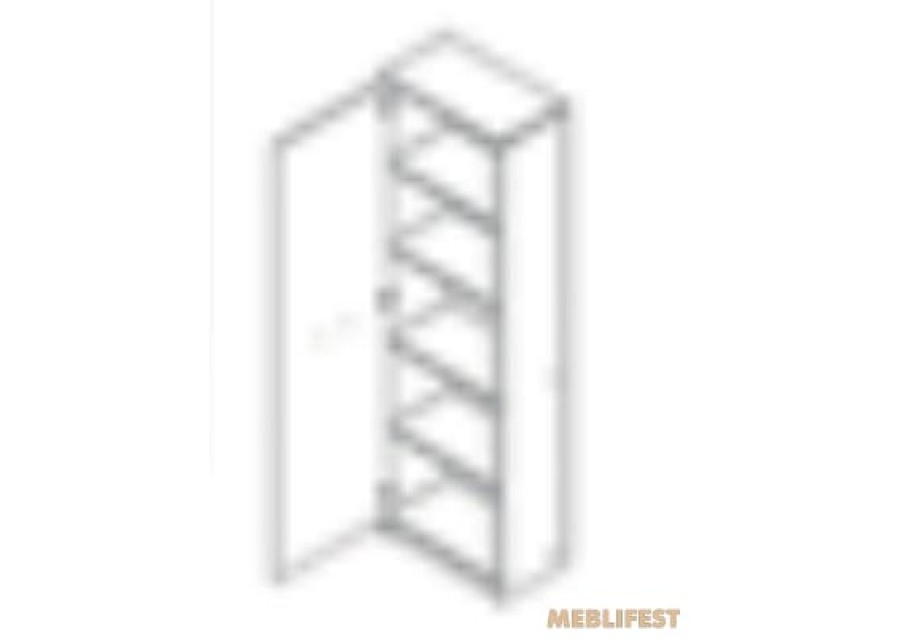 Пенал / Шафа 1-дверний з полицями REG1D Сімпл / Simple ВМК (БРВ) Макадамія/дуб ліворно