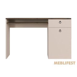 Стіл комп'ютерний, письмовий 1-дверний з 1 шухлядою BIU120 Сімпл / Simple ВМК (БРВ) Макадамія/дуб ліворно