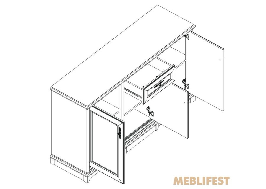 Комод 3-дверний з 1 шухлядою 3D/1S Соната Нью / Sonata New Гербор Кашемір