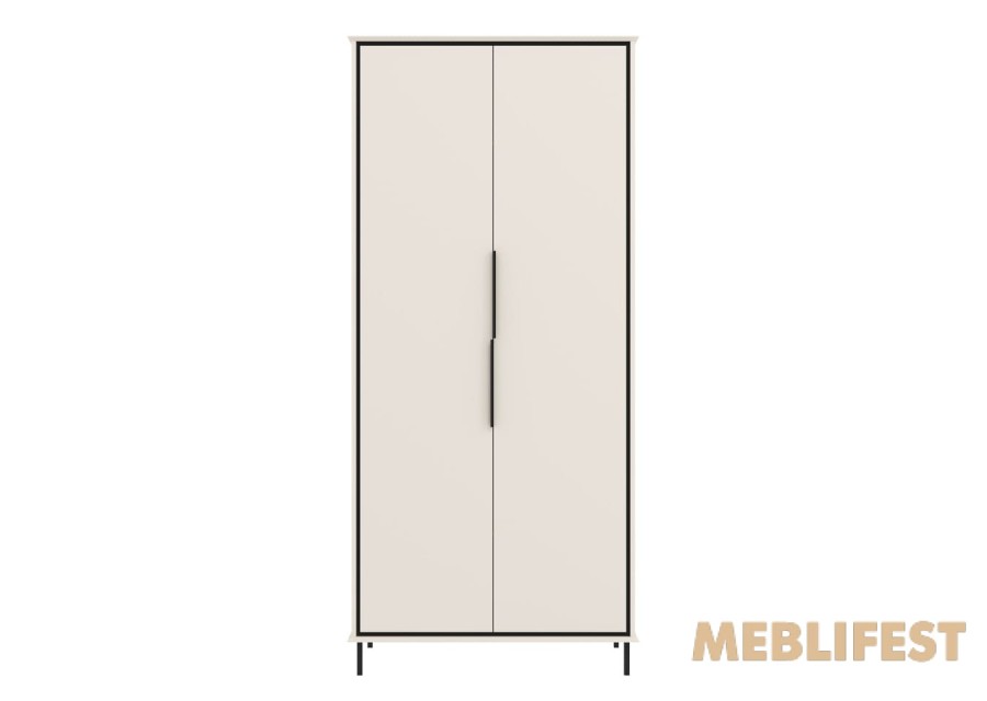 Шафа для одягу 2-дверна SZF2D Хілс / Heels Гербор Кашемір/чорний