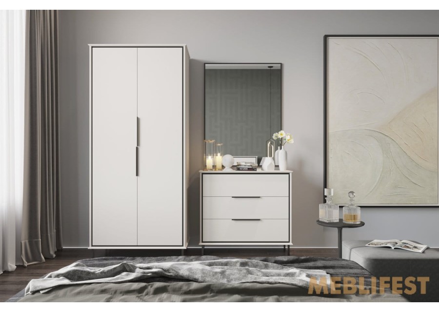 Комод з 3 шухлядами KOM3S Хілс / Heels Гербор Кашемір/чорний