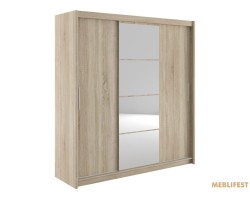 Шафа-купе Маріо 200 Гербор 3-дверна з дзеркалом Дуб сонома