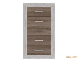 Комод Сара KOM5S Гербор з 5 шухлядами Сосна каньйон/дуб сонома трюфель