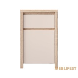 Комод 1-дверний з 1 шухлядою KOM1D1SP Каспіан / Kaspian ВМК (БРВ) Дуб сонома/кашемір