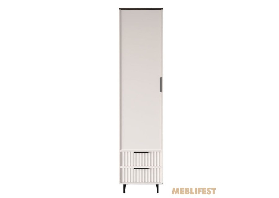 Пенал / Шафа 1-дверний з 2 шухлядами з полицями REG1D2S Фреско / Fresko ВМК (БРВ) Кашемір/каштан арвадонна мінк