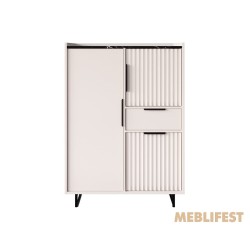 Тумба 3-дверна з 1 шухлядою REG3D1S Фреско / Fresko ВМК (БРВ) Кашемір/темний мармур