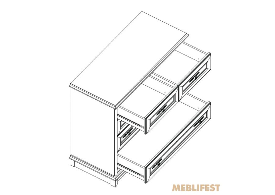 Комод з 5 шухлядами 5S/10 Соната Нью / Sonata New Гербор Кашемір