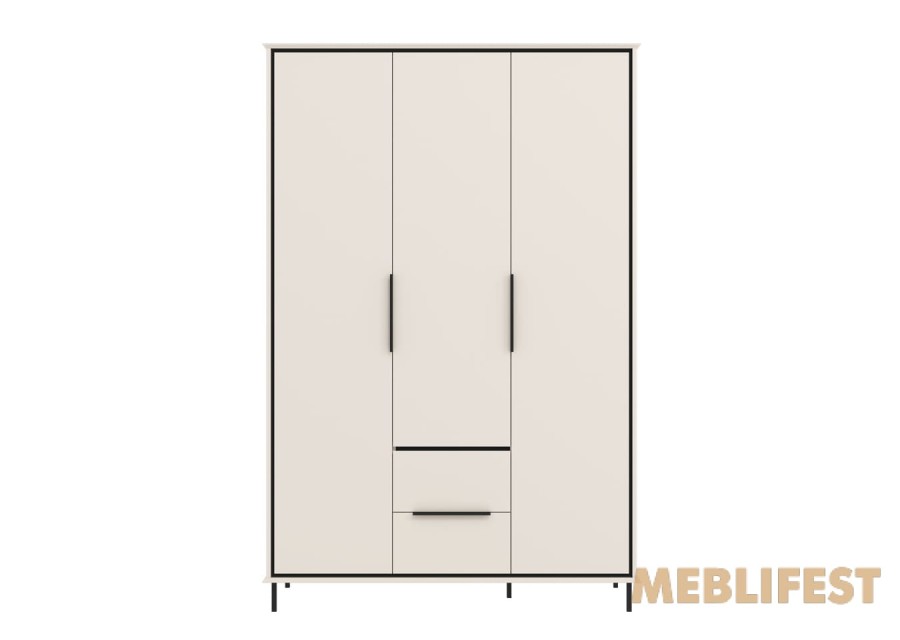 Шафа для одягу 3-дверна SZF3D2S Хілс / Heels Гербор Кашемір/чорний