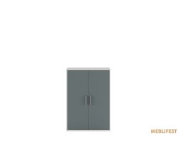 Шафка офісна Кабі REG2D/114 Гербор 2-дверна Попелястий/антрацит