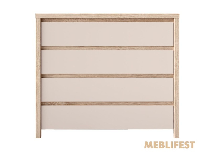 Комод з 4 шухлядами KOM4S Каспіан / Kaspian ВМК (БРВ) Дуб сонома/кашемір