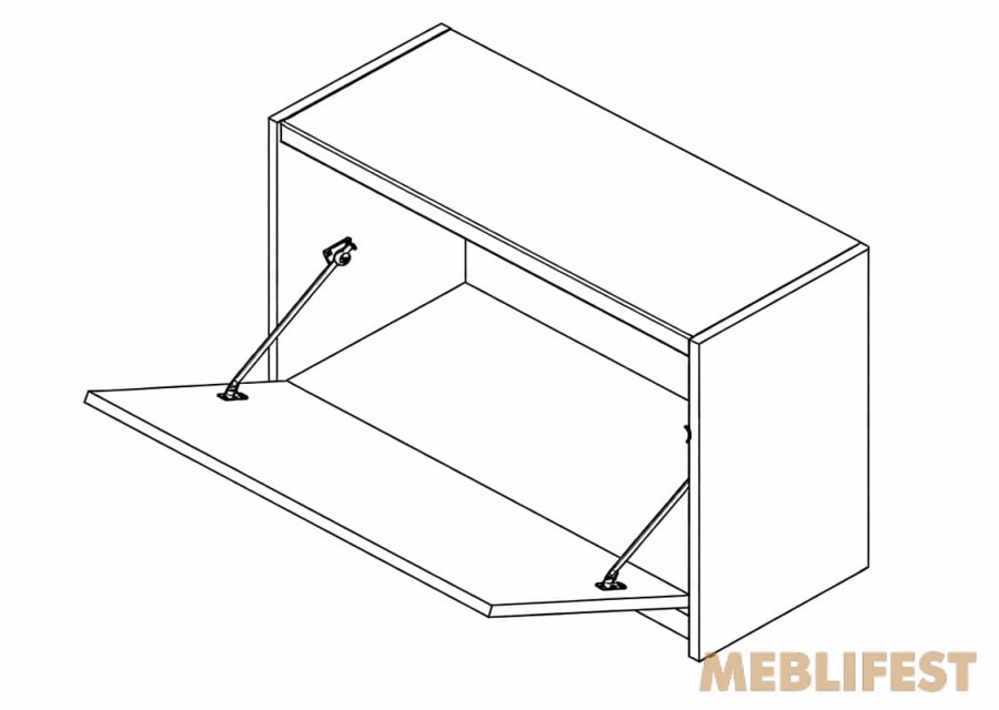 Тумба для взуття 1-дверна SBUT60 Каспіан / Kaspian ВМК (БРВ) Дуб сонома/кашемір