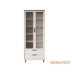 Вітрина 2-дверна з 2 шухлядами REG2W2S Фреско / Fresko ВМК (БРВ) Кашемір/каштан арвадонна мінк