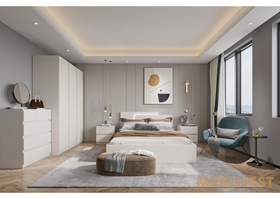 Комод 2-дверний з 4 шухлядами KOM2D4S Лука / Luka Гербор Кашемір