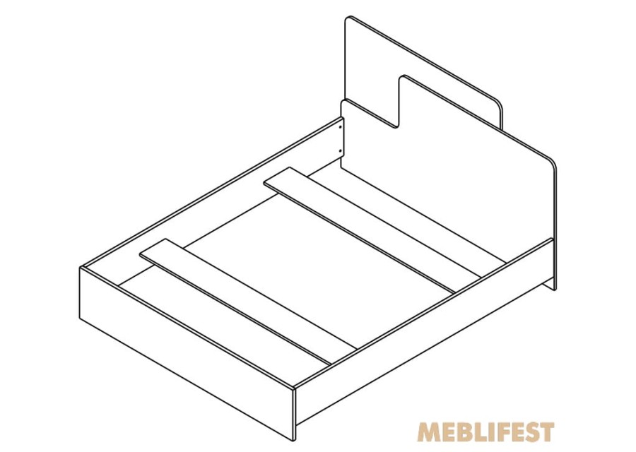 Ліжко двоспальне (каркас) LOZ16 Лука / Luka 0 Гербор Кашемір
