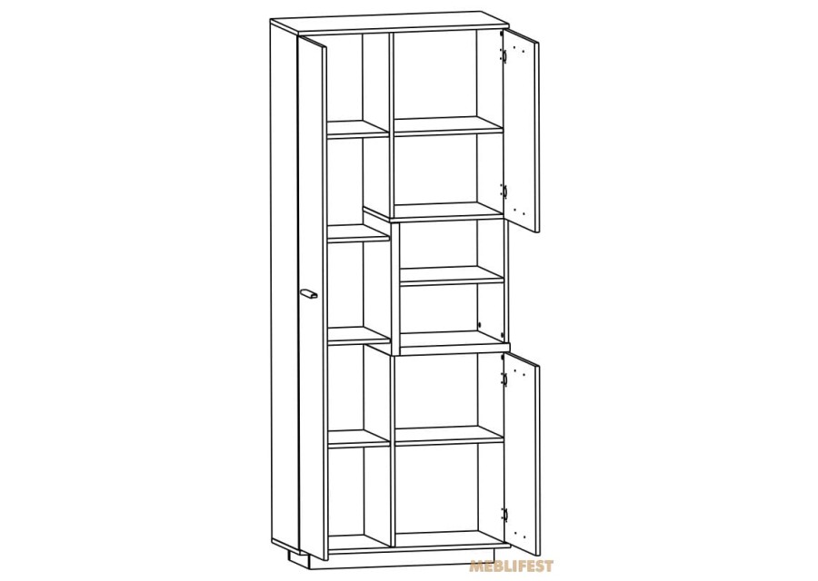Пенал 3-дверний REG3D Норд / Nord Гербор Кашемір/дуб сонома