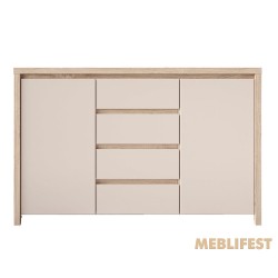 Шафка 2-дверна з 4 шухлядами KOM2D4S Каспіан / Kaspian ВМК (БРВ) Дуб сонома/кашемір