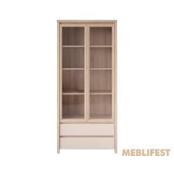 Вітрина 2-дверна з 2 шухлядами REG2W2S Каспіан / Kaspian ВМК (БРВ) Дуб сонома/кашемір