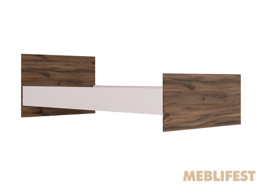 Ліжко односпальне (каркас) LOZ90 Сімпл / Simple ВМК (БРВ) Кашемір/вяз ліберті світлий