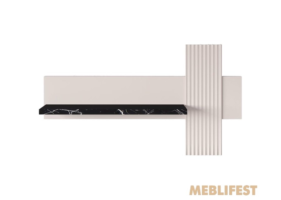 Полиця POL150 Фреско / Fresko ВМК (БРВ) Кашемір/темний мармур