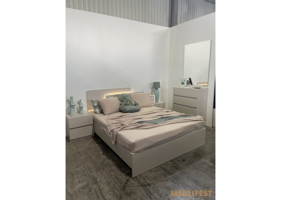 Тумба приліжкова з 2 шухлядами KOM2S Лука / Luka Гербор Кашемір