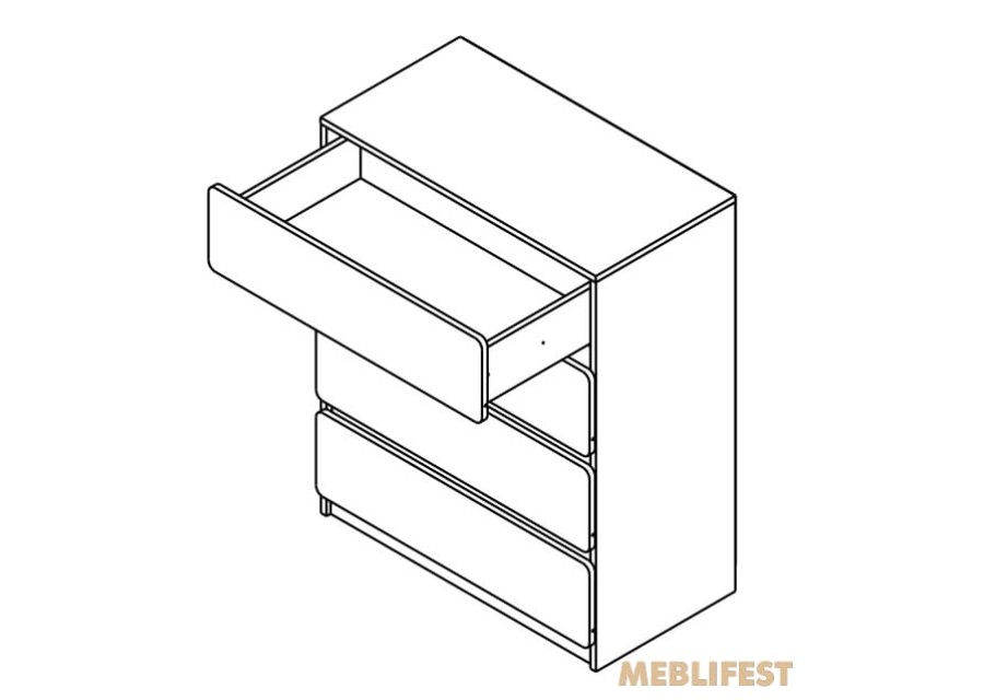 Комод з 4 шухлядами KOM4S Лука / Luka Гербор Кашемір