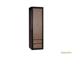 Пенал / Шафа з полицями Коен МДФ MDF REG1D2S Гербор 1-дверний з 2 шухлядами Венге магія/штрокс темний