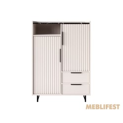 Комод 2-дверний з 2 шухлядами KOM2D2S Фреско / Fresko ВМК (БРВ) Кашемір/темний мармур