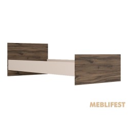 Ліжко односпальне (каркас) LOZ90 Сімпл / Simple ВМК (БРВ) Макадамія/дуб ліворно