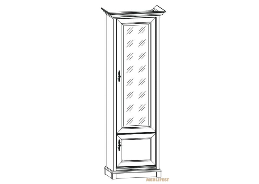 Вітрина 2-дверна 1DL Соната Нью / Sonata New Гербор Кашемір