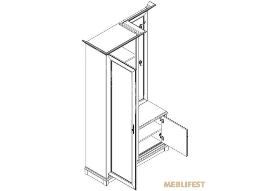 Передпокій 2-дверний 110L Соната Нью / Sonata New Гербор Кашемір