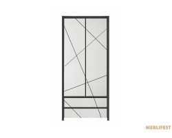 Шафа для одягу Каспіан МДФ MDF SZF2D2S ВМК (БРВ) 2-дверна Венге магія/білий сніг